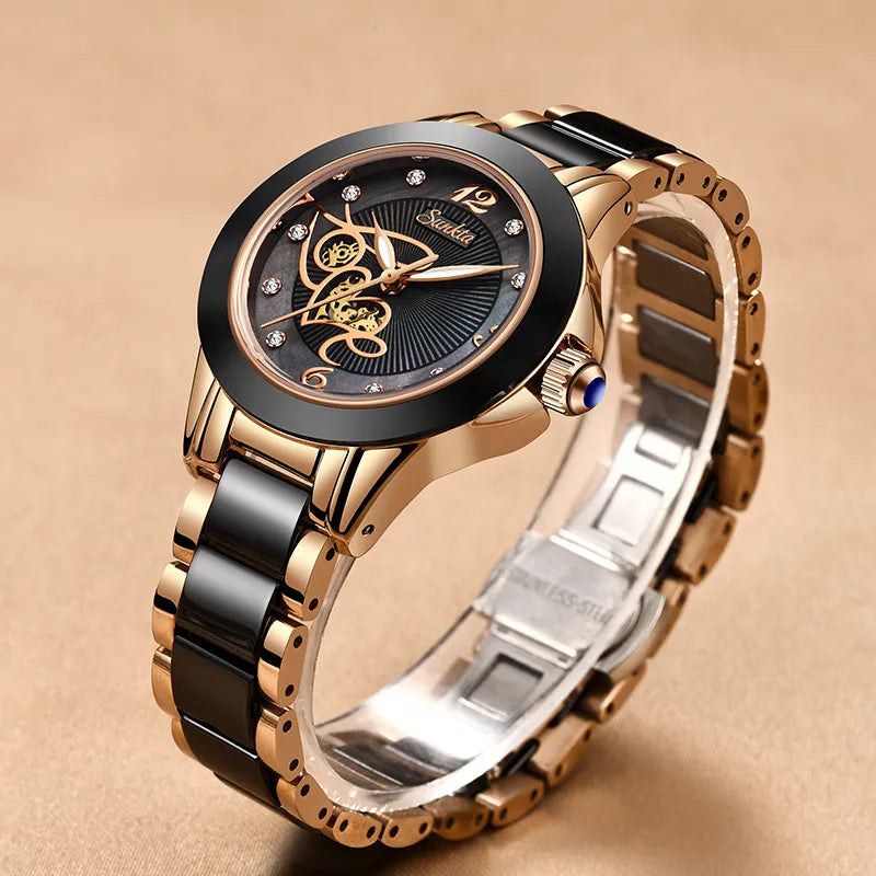 Black Ceramic Diamond Watch