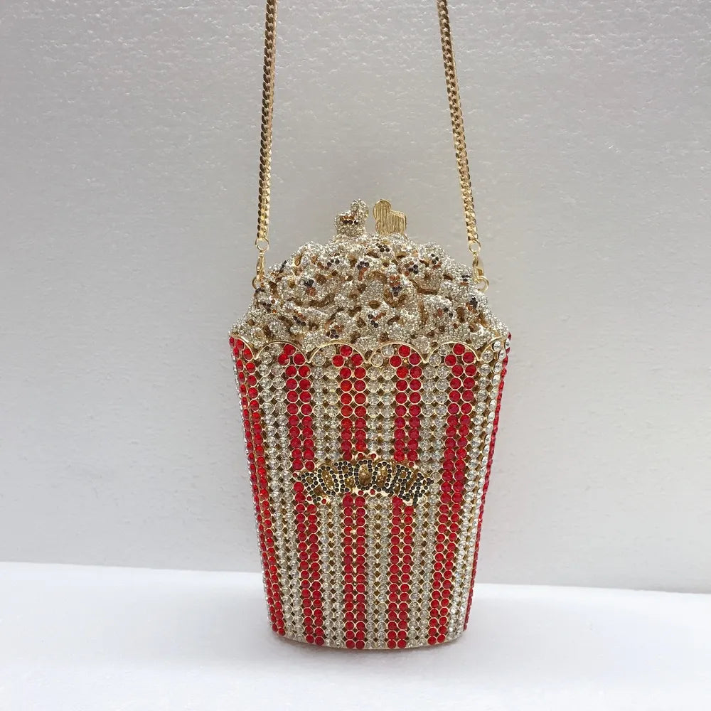 Popcorn Crystal Clutch Bags