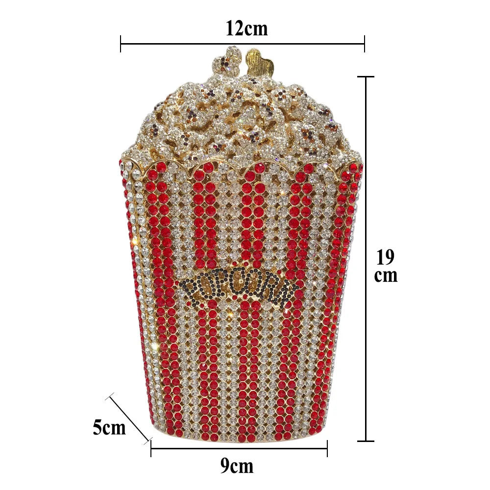 Popcorn Crystal Clutch Bags