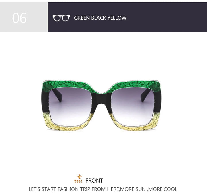 Retro Style Oversized Square Sunglasses