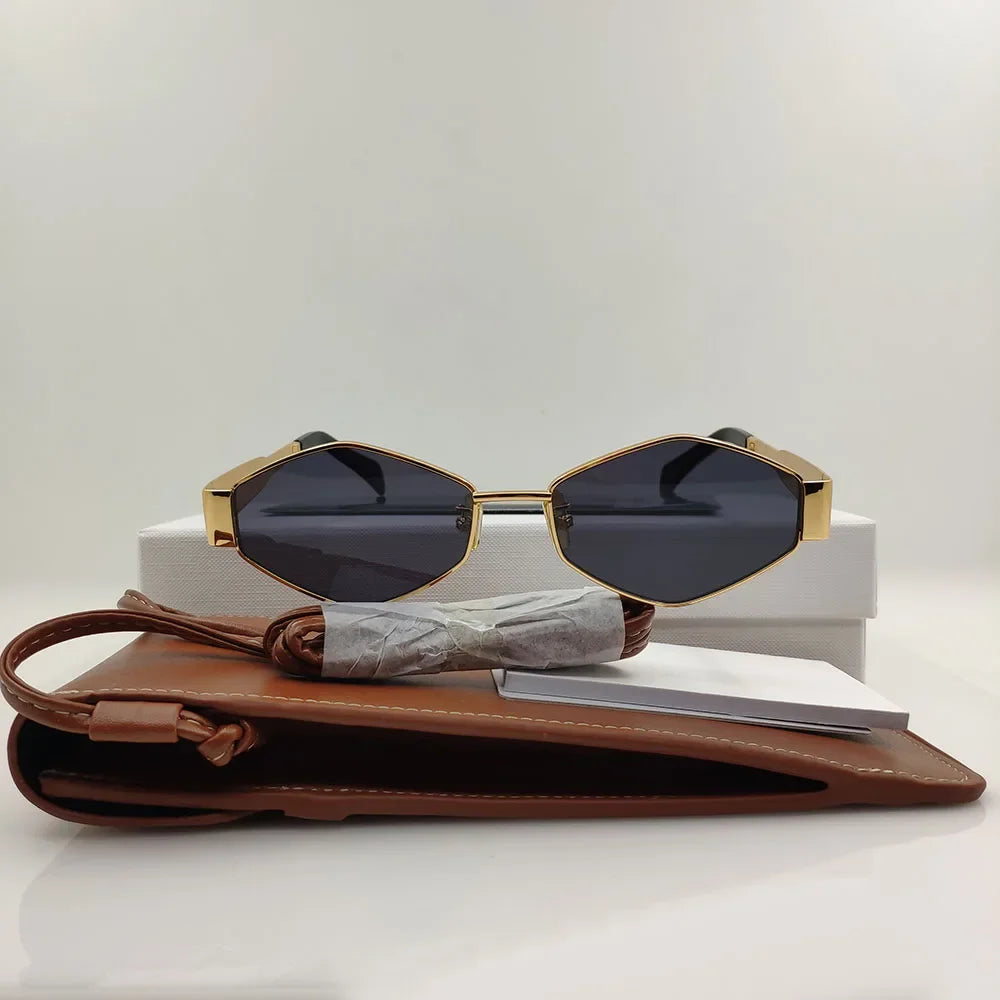 quadrilateral Aesthetic Metal Sunglasses