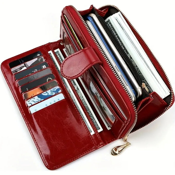 Leather Clutch Coin Wallet