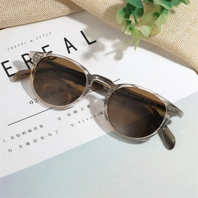 Oval Round Polarized Sunglasses