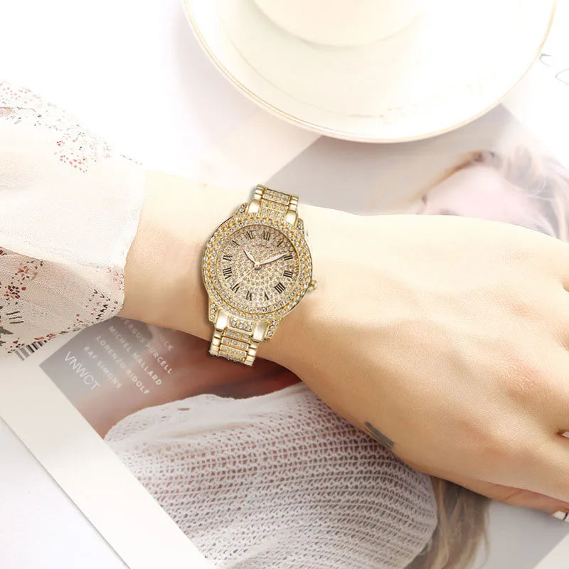 2pcs Luxury Diamond Watches